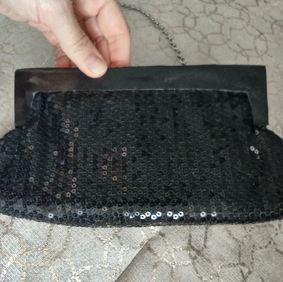 ALDO Black Sequin Evening Clutch - Picture 7 of 14